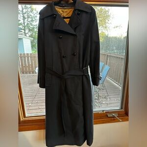 Black Double-Breasted Trench Coat